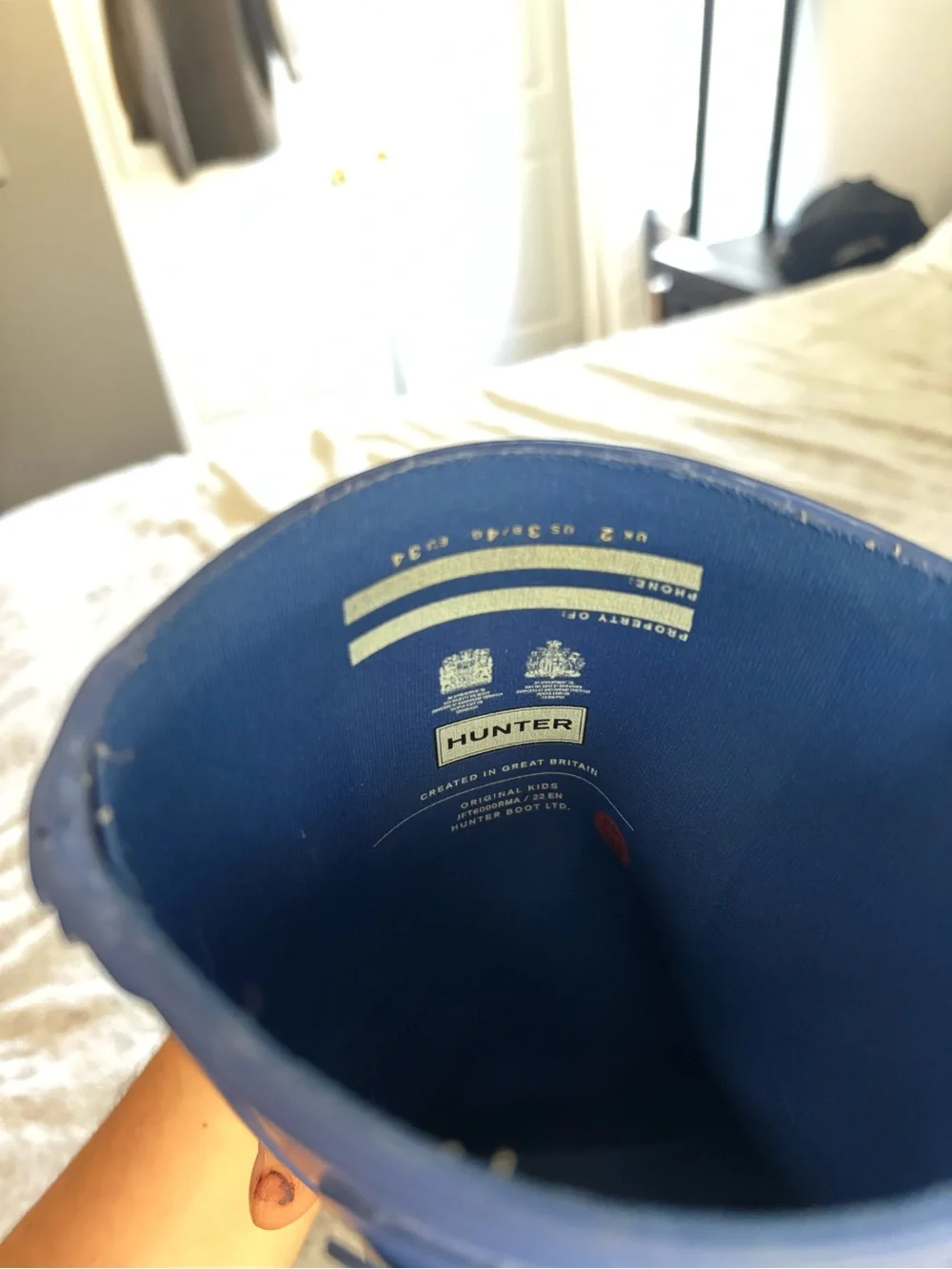 Hunter Royal Blue Rain Boots with Side Buckle